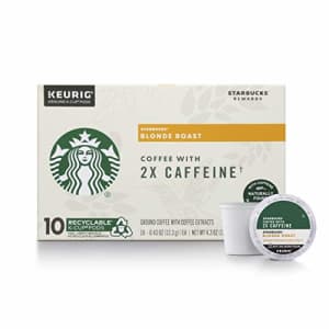 Starbucks Blonde Roast K-Cup Coffee Pods with 2X Caffeine for Keurig Brewers 6 boxes (60 pods for $69