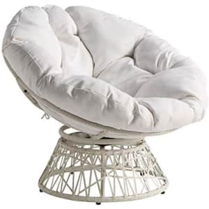 OSP Home Furnishings Wicker Papasan Chair w/ 360-Degree Swivel for $133