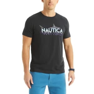 Nautica Men's Shark Week X Sustainably Crafted Graphic T-Shirt, Navy Seas for $18