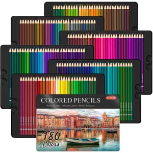 Shuttle Art 180-Count Colored Pencil Set with 4 Sharpeners for $31 Shuttle Art 180-Count Colored Pencil Set with 4 Sharpeners for $31