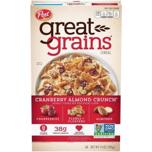 Post Great Grains 14-oz. Cranberry Almond Crunch Cereal for $2.84 via Sub & Save