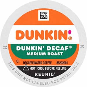 Dunkin Donuts Dunkin' Decaf Medium Roast Coffee, 60 K Cups for Keurig Coffee Makers (Packaging May Vary) for $37 Dunkin Donuts Dunkin' Decaf Medium Roast Coffee, 60 K Cups for Keurig Coffee Makers (Packaging May Vary) for $37