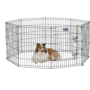 MidWest Homes for Pets Foldable Metal Dog Exercise Pen / Pet Playpen for $32