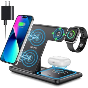 3-in-1 Wireless Charging Station for iPhone, Apple Watch, AirPods for $12 3-in-1 Wireless Charging Station for iPhone, Apple Watch, AirPods for $12