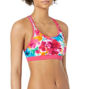 Body Glove Women's Equalizer Medium Support Activewear Sport Bra, Volcano Floral, X-Small for $29