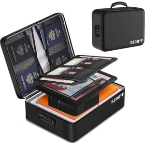 Polaring Fireproof Document Box w/ Lock for $22