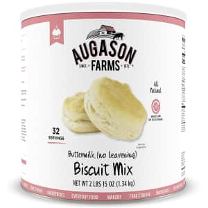 Augason Buttermilk (No Leavening) Biscuit Mix 32-Serving Can for $14