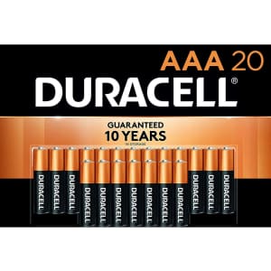 Duracell CopperTop AAA Alkaline Batteries 20-Pack for $16