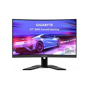 GIGABYTE G27QC A (27" 165Hz 1440P Curved Gaming Monitor, 2560 x 1440 VA 1500R Display, 1ms (MPRT) for $200