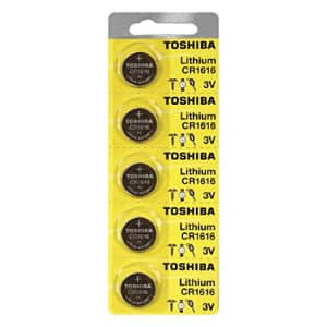 Toshiba CR1616 Battery 3V Lithium Coin Cell (50 Batteries) for $19
