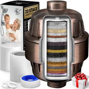 AquaHomeGroup 20 Stage Shower Filter for $25 via Sub & Save