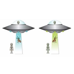 Beistle Jumbo Flying Saucer Cut Out Sets 2 Piece Alien Decorations Outer Space Party Supplies, for $17