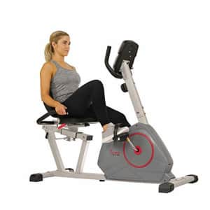 Sunny Health & Fitness Magnetic Recumbent Exercise Bike with Silent Belt Drive, Performance for $220