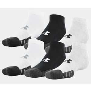 Under Armour UA Performance Tech Low Cut Socks 6-Pack for $15