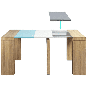 Sumyeg Multi-Colored Extendable Dining Table w/ 3 Leaves for $428 Sumyeg Multi-Colored Extendable Dining Table w/ 3 Leaves for $428