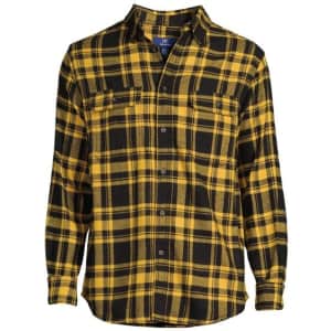 George Men's Long Sleeve Flannel Shirt for $6