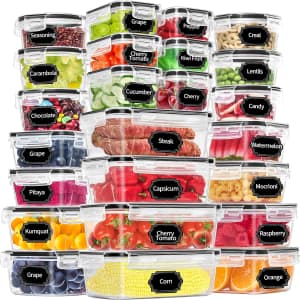 48-Piece Food Storage Container Set w/ Airtight Lids for $20