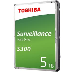 Toshiba S300 5TB Surveillance 3.5" SATA 6Gbps Internal Hard Drive for $174