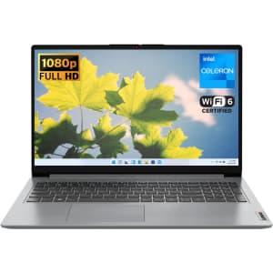 Lenovo IdeaPad 1 Celeron Jasper Lake Laptop w/ 12GB RAM & 512GB SSD for $299