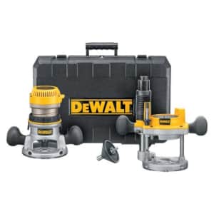 DeWalt 1.75 HP Fixed Base and Plunge Router Combo Kit for $314