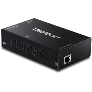 TRENDnet Gigabit PoE+ Repeater/Amplifier, TPE-E110, Extender, 1 x Gigabit PoE+ in Port, 1 x Gigabit for $65