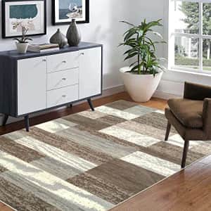 SUPERIOR Indoor Area Rug, Jute Backed, Modern Geometric Patchwork Floor Decor for Bedroom, Office, for $125