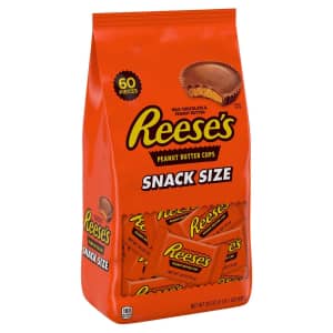 Reese's Milk Chocolate Peanut Butter 60-Count Snack Size Cups for $7.71 via Sub & Save