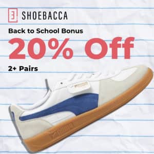 Sneakers at Shoebacca: 20% off when you buy two or more Sneakers at Shoebacca: 20% off when you buy two or more