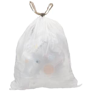 AmazonCommercial Custom Fit Drawstring Trash Bag 120-Pack for $25