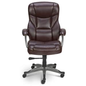 Quill Osgood High-Back Bonded Leather Manager Chair for $125