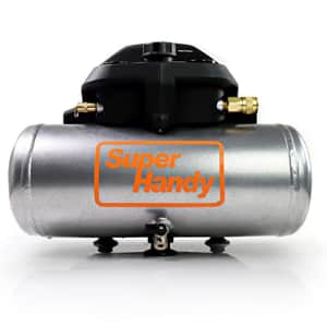 SuperHandy Air Compressor Cordless 2 Gal 135 PSI 10Amp 3/4eHP Portable Tire Inflator Ultra Quiet for $150 SuperHandy Air Compressor Cordless 2 Gal 135 PSI 10Amp 3/4eHP Portable Tire Inflator Ultra Quiet for $150