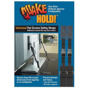 Quakehold! Universal Flat Screen Safety Straps for $19 Quakehold! Universal Flat Screen Safety Straps for $19