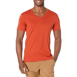A|X ARMANI EXCHANGE Men's Solid Colored Basic Pima V-Neck T-Shirt, Rooibos Tea, Large for $35
