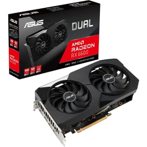 Asus Dual AMD Radeon RX 6600 8GB GDDR6 Gaming Graphics Card for $250
