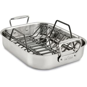 All-Clad Gourmet Stainless Steel Nonstick Roaster w/ Rack for $119