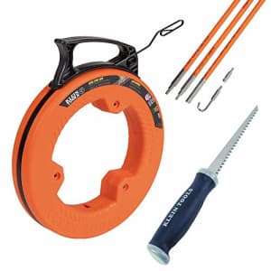 Klein Tools 80022 Wire Pulling Tool Set with 50-Foot Steel Fish Tape, Jab Saw, 12-Foot Lo-Flex Fish for $86 Klein Tools 80022 Wire Pulling Tool Set with 50-Foot Steel Fish Tape, Jab Saw, 12-Foot Lo-Flex Fish for $86