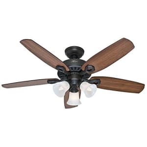 Hunter Fan Company 52107 Hunter Builder Indoor Ceiling Fan with LED Light and Pull Chain Control, for $139