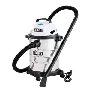 Hart 6-Gallon Stainless Steel Wet/Dry Vacuum w/ Car Cleaning Kit for $39