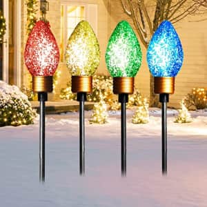 Eambrite Christmas Pathway Lights 4-Pack for $22