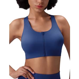 Baleaf Zipper Front Sports Bra for $29