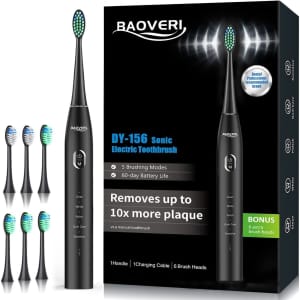 Baoveri Sonic Electric Toothbrush for $16
