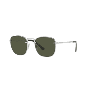 Persol PO2490S Square Sunglasses, Silver/Green, 54 mm for $86