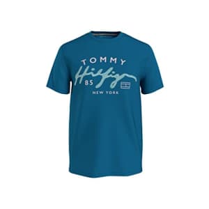 Tommy Hilfiger Men's Big & Tall Graphic T-Shirt, Titan Blue, XX-Large Big for $21