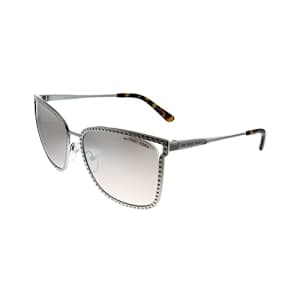 Michael Kors Stockholm MK 1098B 11538Z Silver Metal Square Sunglasses Brown Mirror Lens for $127
