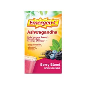 Emergen-C Vitamin C Ashwagandha Drink Mix, Dietary Supplement for Immune Support, Berry Blend - 18 for $10