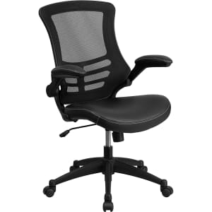 Flash Furniture Mid-Back Mesh with LeatherSoft Seat Desk Chair for $107 Flash Furniture Mid-Back Mesh with LeatherSoft Seat Desk Chair for $107
