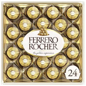 Ferrero Rocher 24-Count Hazelnut Milk Chocolates for $9 Ferrero Rocher 24-Count Hazelnut Milk Chocolates for $9