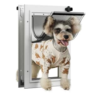 Eillion Double-Flap Dog Door with Lock for $45