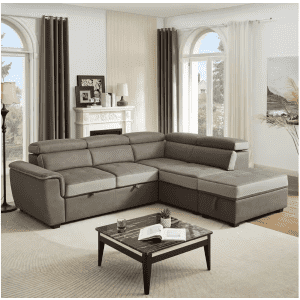 102" Slope Arm L-Shaped Full Size Sofa Bed for $899