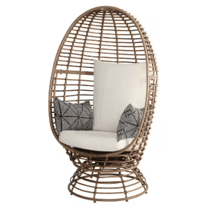 StyleWell Wicker Swivel Egg Lounge Patio Chair for $239